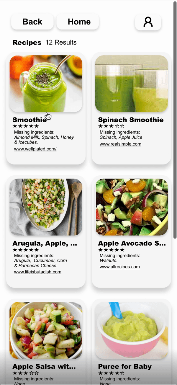 Gif for AI Recipe app